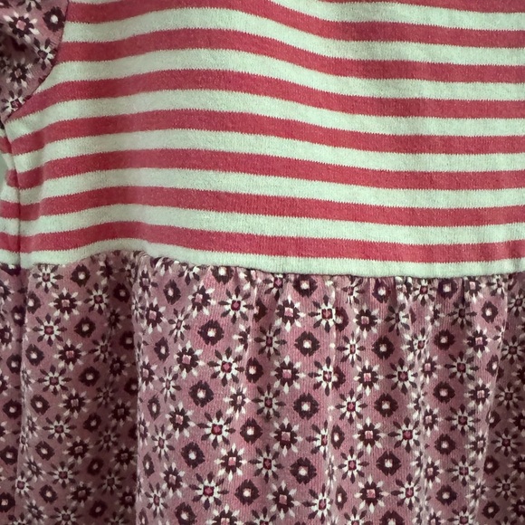 Matilda Jane Pink Striped Floral Dress Size 4 - Picture 3 of 5